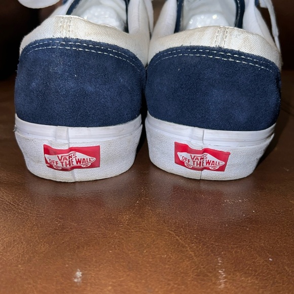Vans- unique blue and white Vans. Women’s size 10, Men’s size 8.5. - Picture 3 of 5